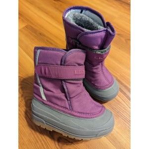 LL Bean Northwoods Winter Rain Snow Boots Bold Lilac Kids Girls Size 9 Toddler